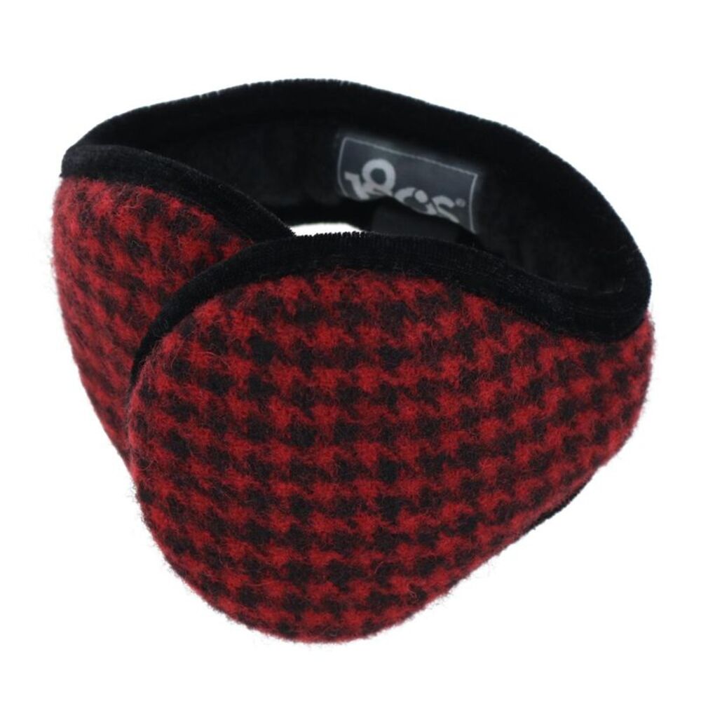 180s Women's American Wool Houndstooth Wrap Around Ear Warmer